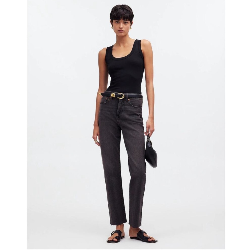 Madewell The '90s Straight Crop Jean, size 28